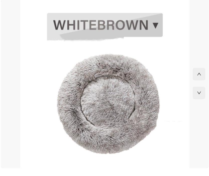 Calming Plush Dog & Cat Bed – Round Fluffy Anti-Slip Pet Bed