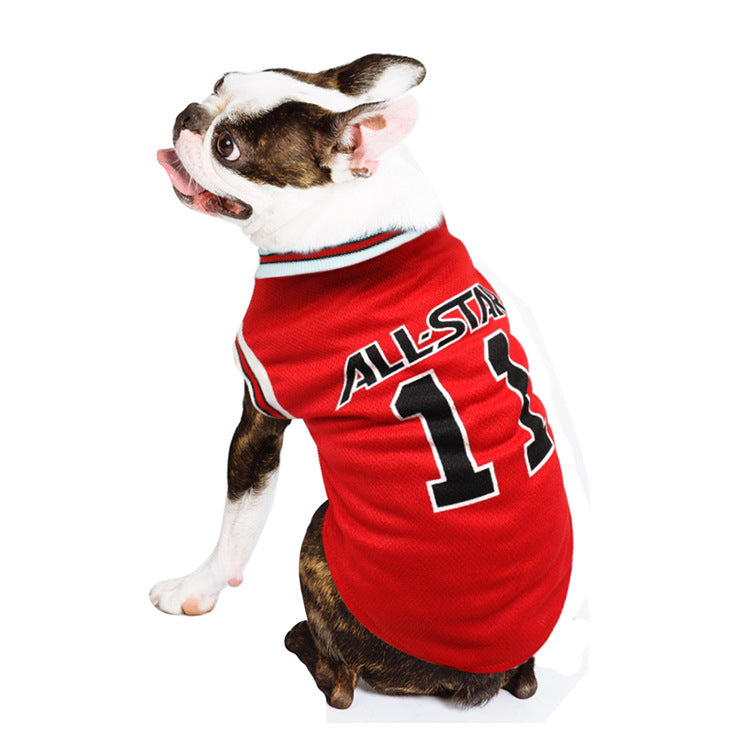 Soccer Dog Shirt Summer Vest – Breathable Cotton Pet T-Shirt