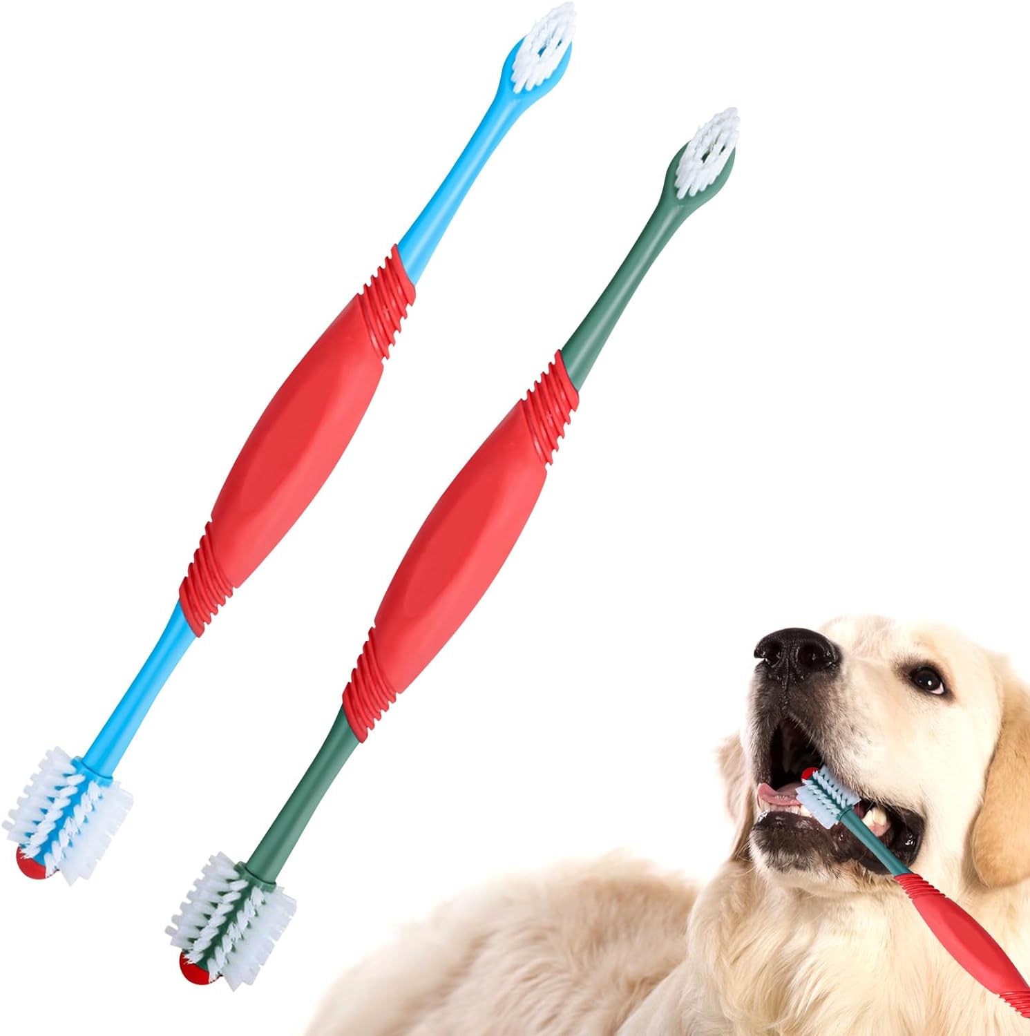 360° Dog Toothbrush Dual Head – Pet Dental Care Brush