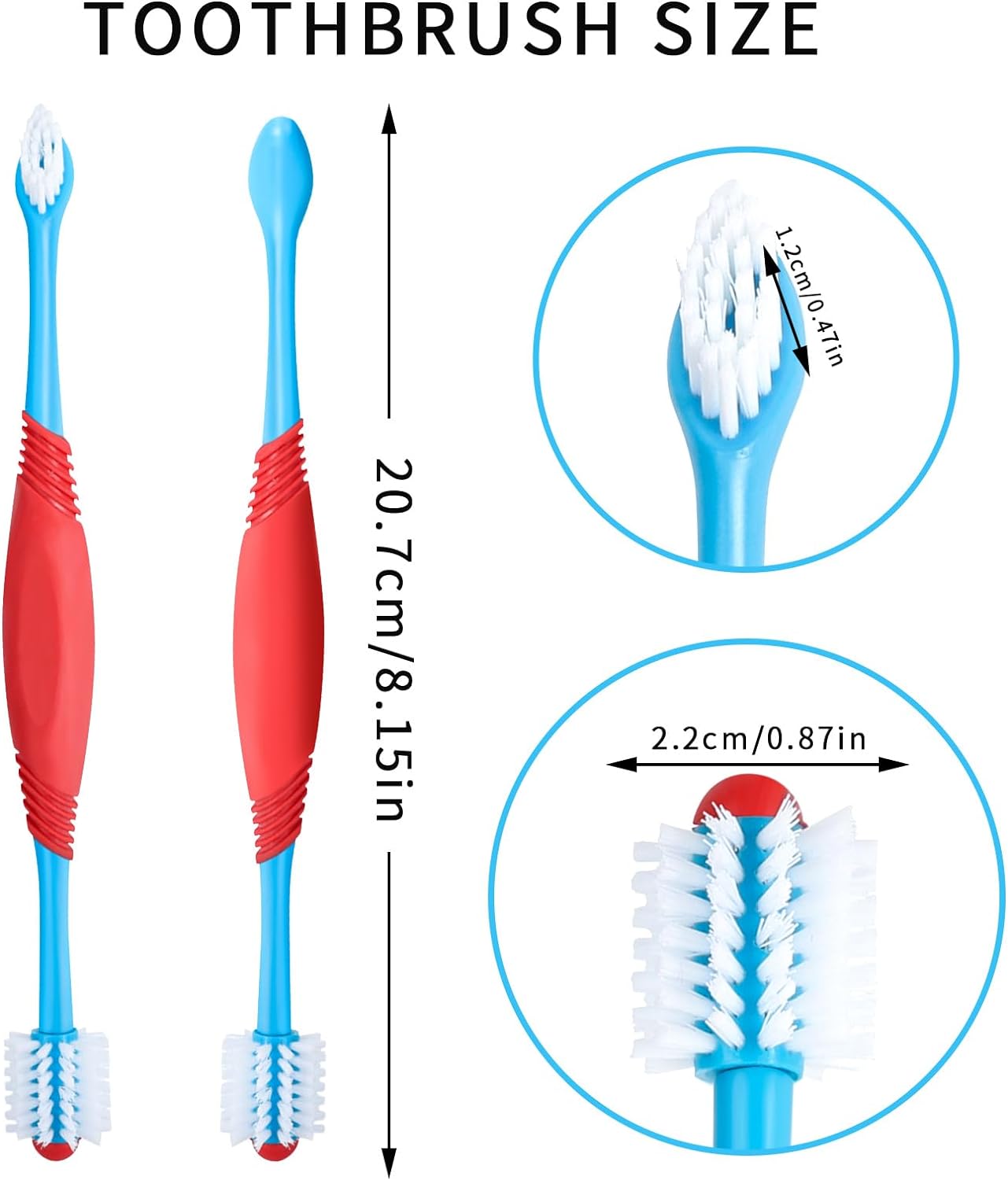 360° Dog Toothbrush Dual Head – Pet Dental Care Brush