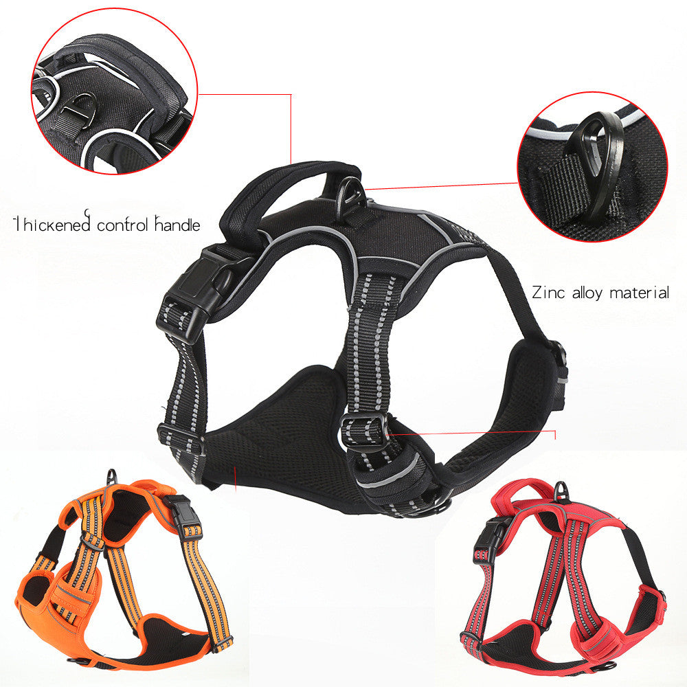 No-Pull Reflective Dog Harness – Breathable Adjustable Pet Vest
