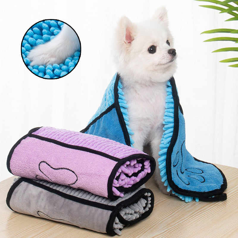 Super Absorbent Dog Towel with Hand Pockets – Quick Dry Pet Towel