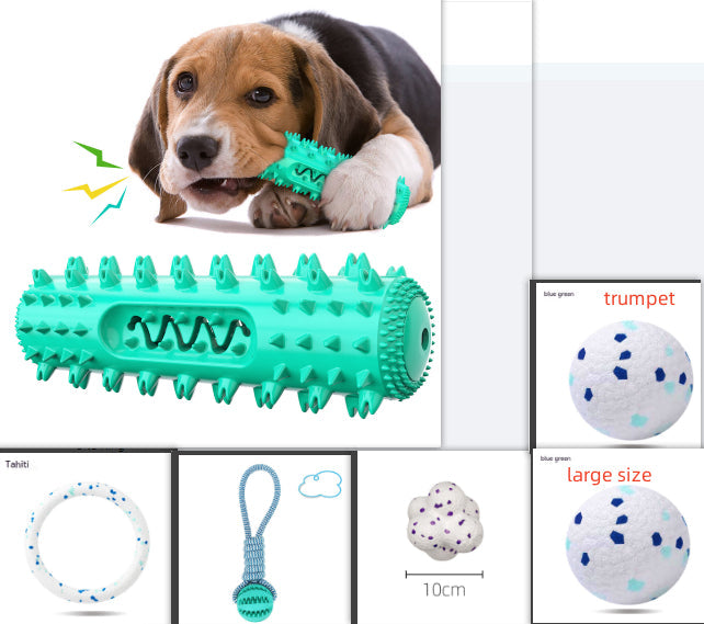 Dog Teething Chew Toy with Sound – Dental Cleaning TPR Toy