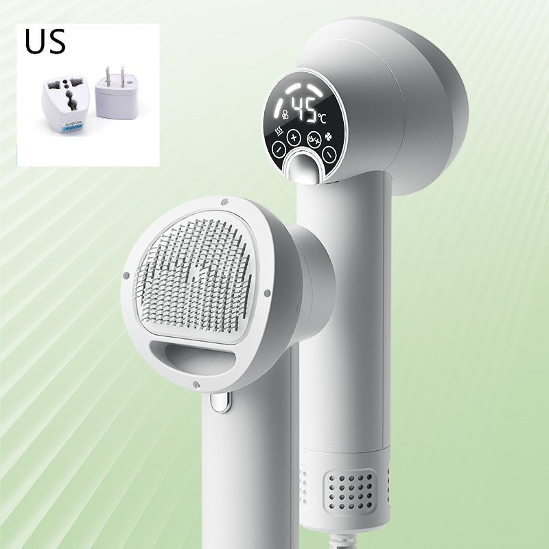 Quiet Pet Hair Dryer & Brush – 2-in-1 Dog Grooming Blow Comb