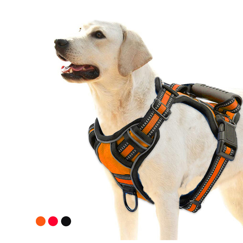 No-Pull Reflective Dog Harness – Breathable Adjustable Pet Vest