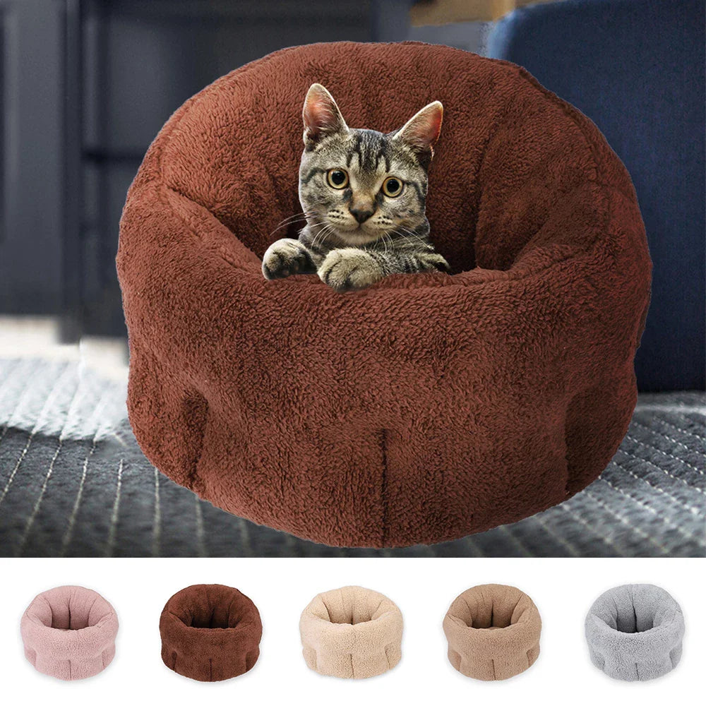 Cozy Plush Dog & Cat House Bed – Warm Washable Pet Sofa