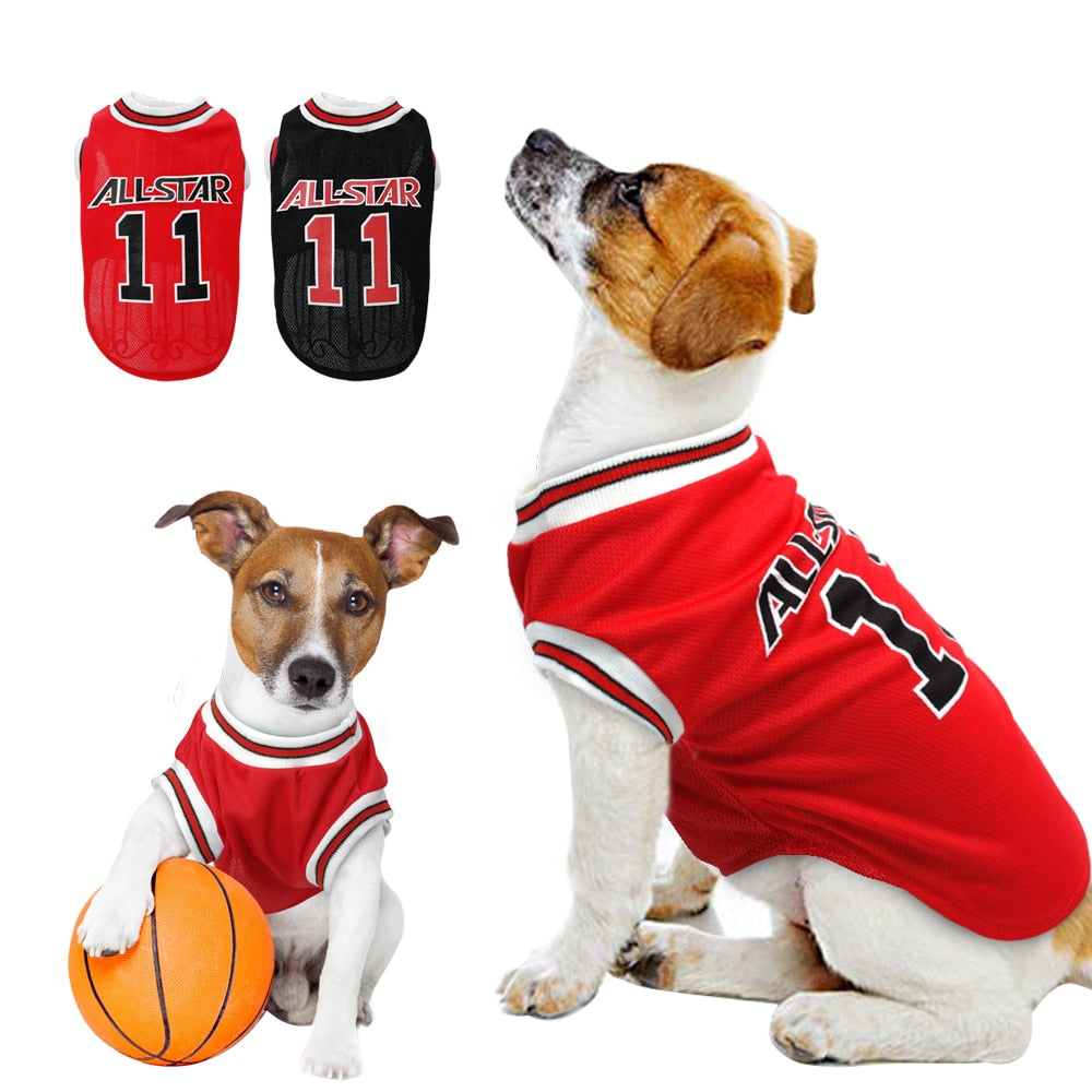 Soccer Dog Shirt Summer Vest – Breathable Cotton Pet T-Shirt