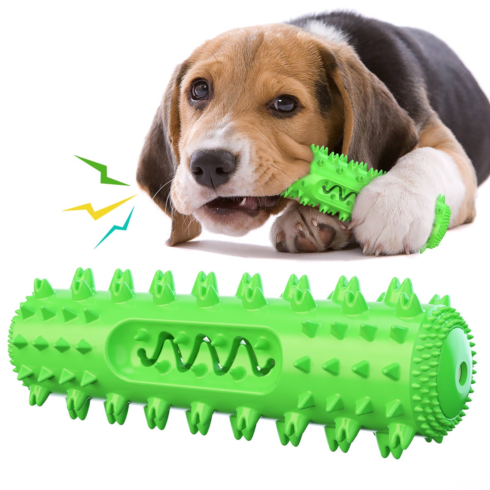 Dog Teething Chew Toy with Sound – Dental Cleaning TPR Toy