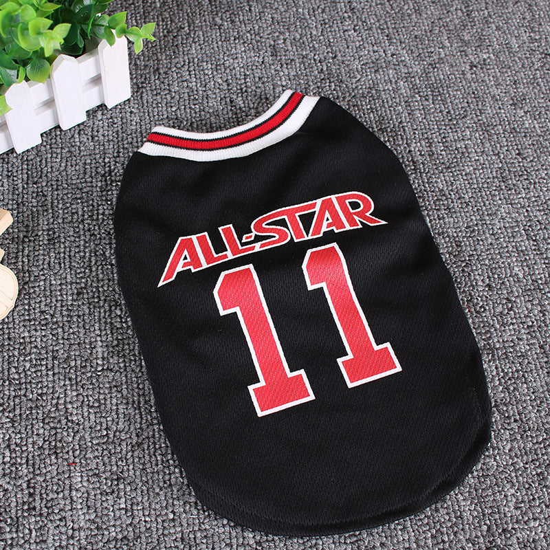 Soccer Dog Shirt Summer Vest – Breathable Cotton Pet T-Shirt