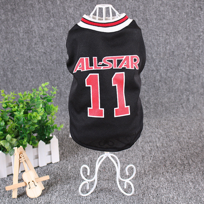 Soccer Dog Shirt Summer Vest – Breathable Cotton Pet T-Shirt