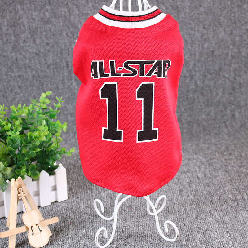Soccer Dog Shirt Summer Vest – Breathable Cotton Pet T-Shirt