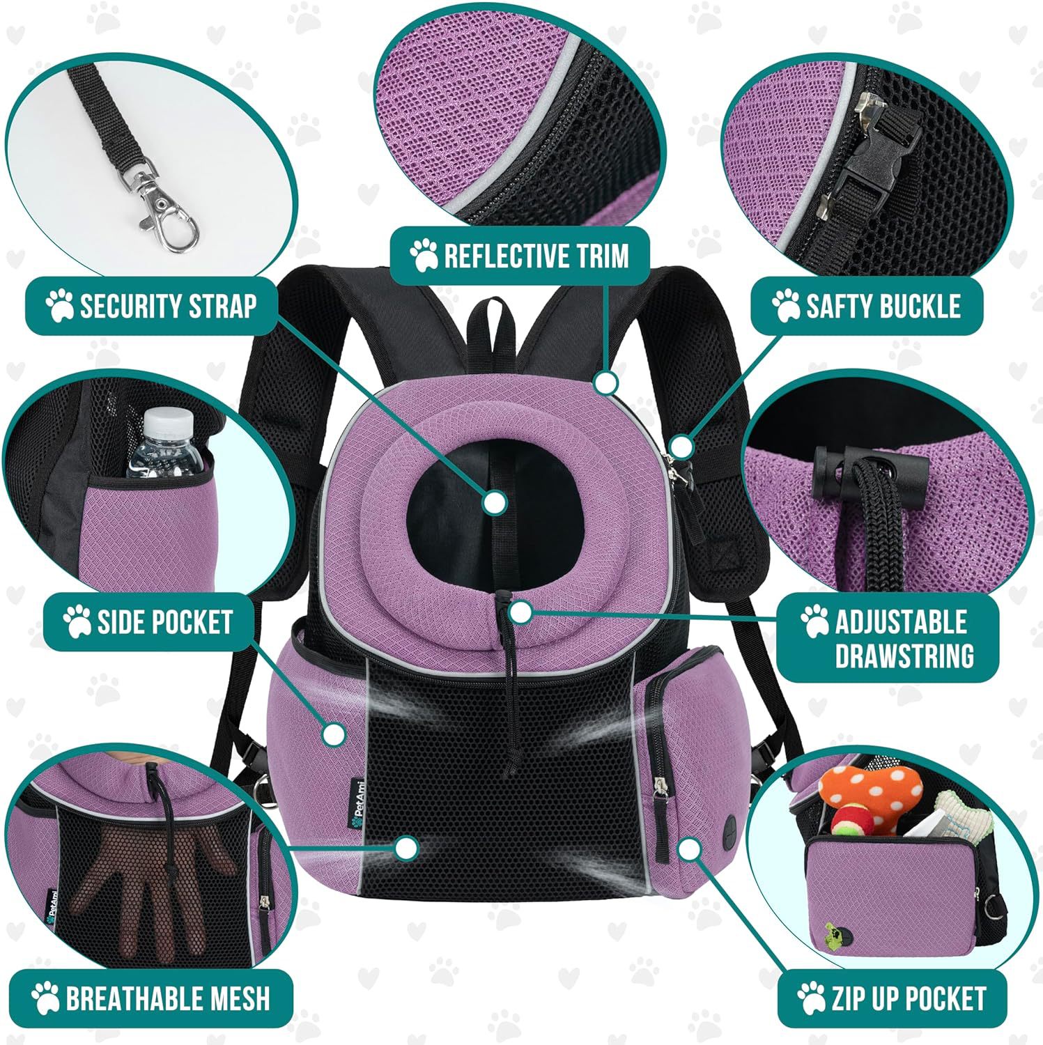Breathable Dog Carrier Backpack – Portable Pet Travel Bag