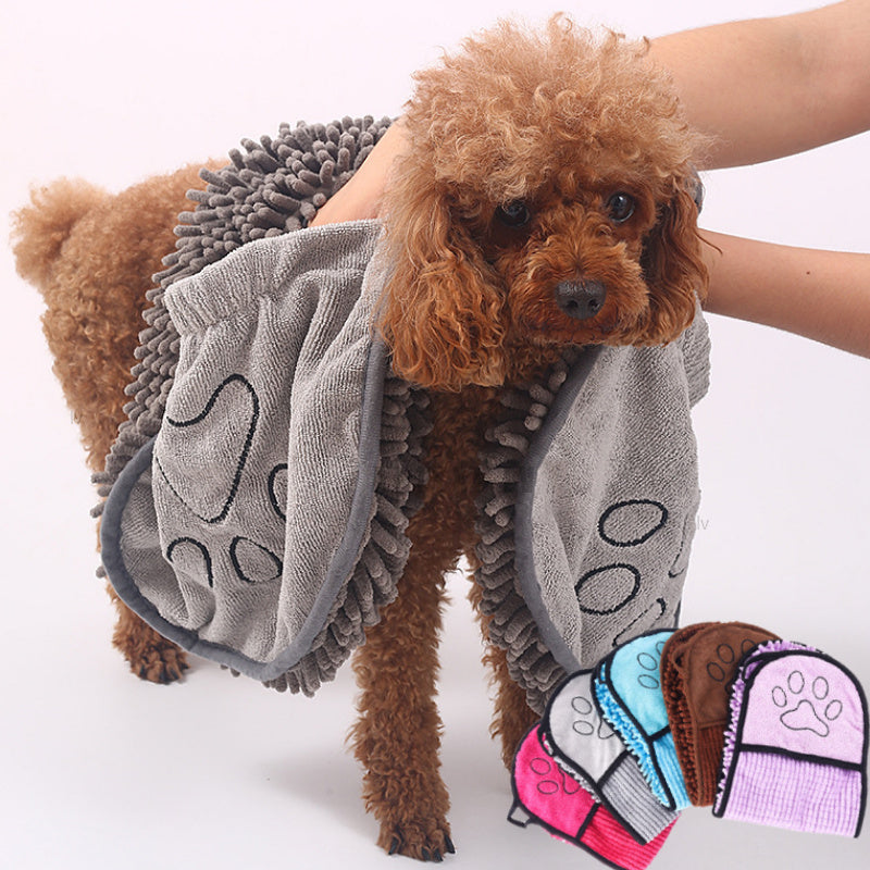 Super Absorbent Dog Towel with Hand Pockets – Quick Dry Pet Towel