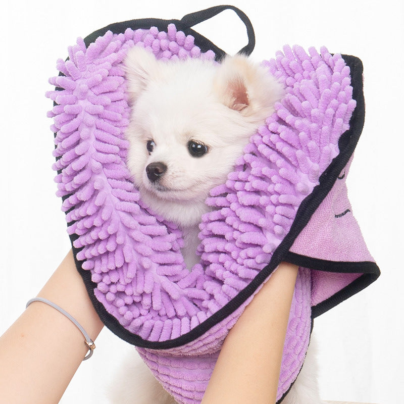 Super Absorbent Dog Towel with Hand Pockets – Quick Dry Pet Towel