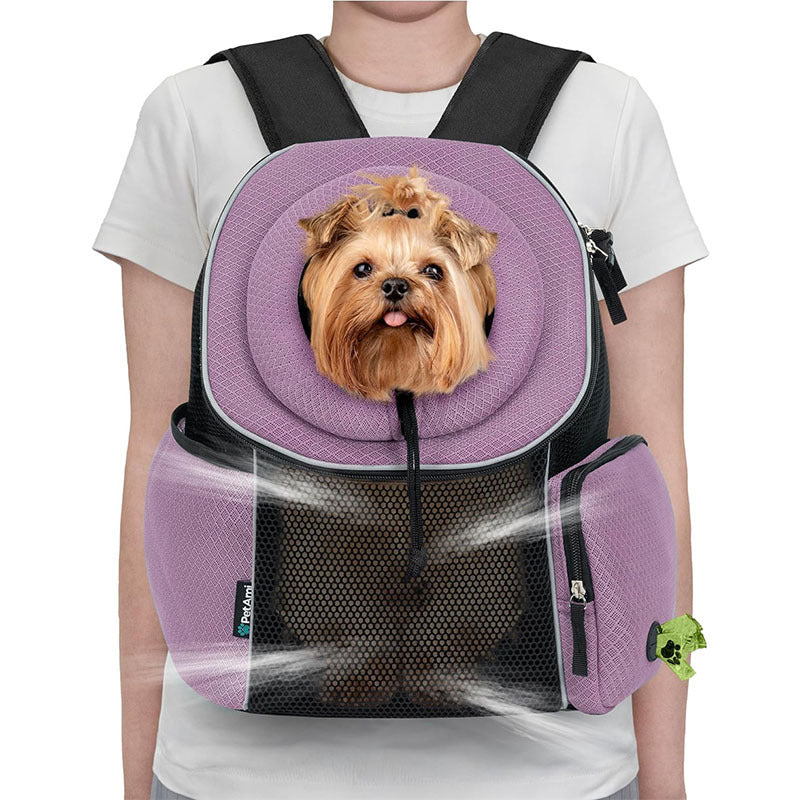 Breathable Dog Carrier Backpack – Portable Pet Travel Bag